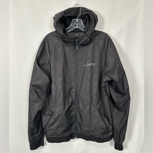 Black Men's LVFT Windbreaker Jacket